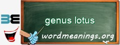 WordMeaning blackboard for genus lotus